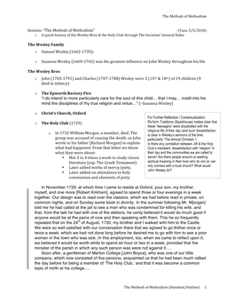 Session 01B Handout Outline 01 Wesleys