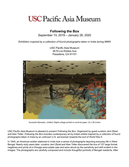 USC Pacific Asia Museum Presents, Following the Box, Exhibition Inspired by a Collection of Found Photographs
