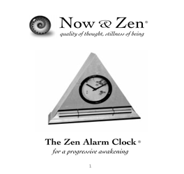 Zen Alarm Clock Booklet