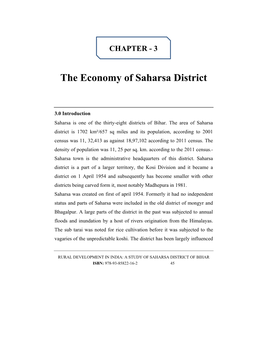 The Economy of Saharsa District