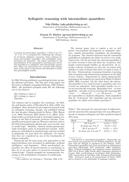 Syllogistic Reasoning with Intermediate Quantifiers