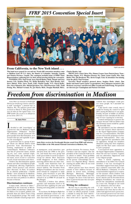 Freedom from Discrimination in Madison