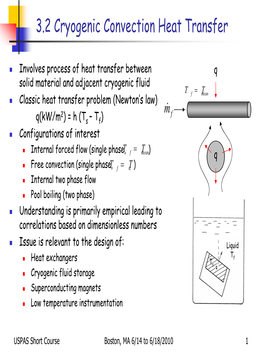 3.2 Cryogenic Convection Heat Transfer