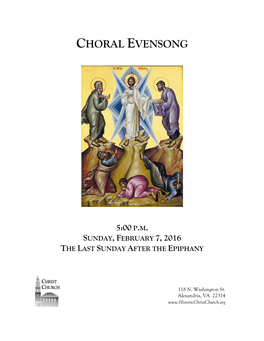 Choral Evensong