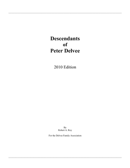 Descendants Peter Delvee