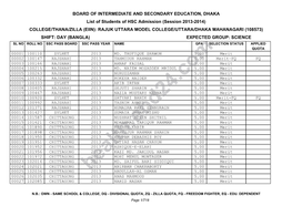 College Admission Result