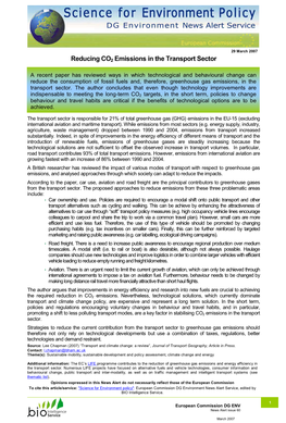 Reducing CO2 Emissions in the Transport Sector