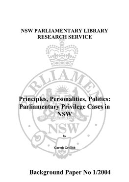 Parl Priv Cases