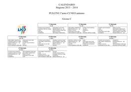 CALENDARIO PULCINI 2005 Girone C