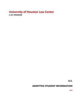 University of Houston Law Center LL.M