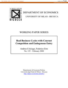 Department of Economics Working Paper Series