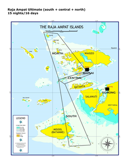 Raja Ampat Ultimate (South + Central + North) 15 Nights/16 Days