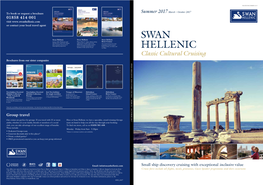 Swan Hellenic Swan Hellenic Swan Hellenic SWAN Summer 2016