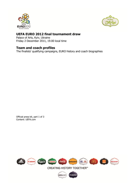 UEFA EURO 2012 Final Draw Press Kit Part 1