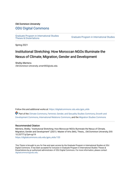 How Moroccan Ngos Illuminate the Nexus of Climate, Migration, Gender and Development