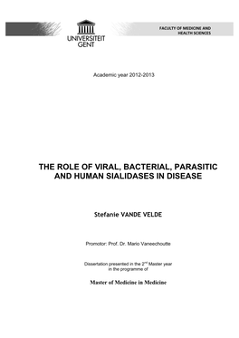 The Role of Viral, Bacterial, Parasitic and Human Sialidases in Disease