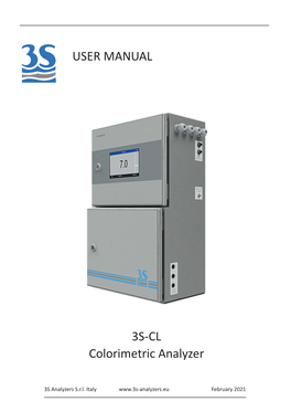 3S‐CL Colorimetric Analyzer USER MANUAL