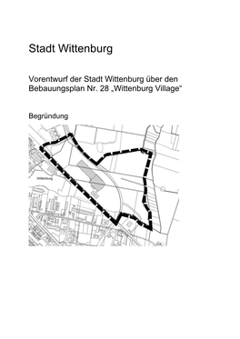 Vorentwurf Der Stadt Wittenburg Über Den Bebauungsplan Nr