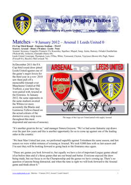 Matches – 9 January 2012 – Arsenal 1 Leeds United 0