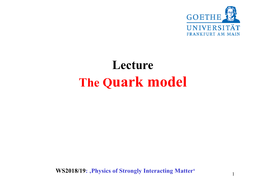 The Quark Model