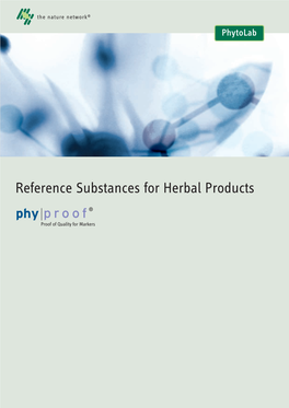 Reference Substances for Herbal Products Our Services