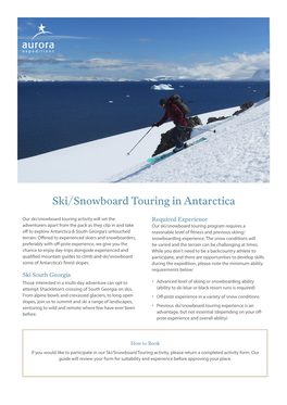Ski/Snowboard Touring Form