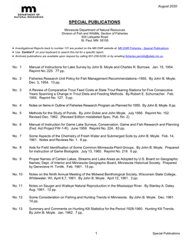 MN DNR Fisheries Research