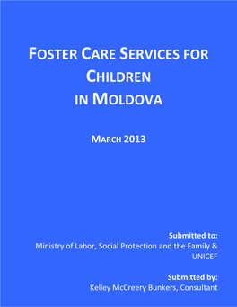 Foster Care Services for Children in Moldova