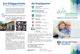 Wozu Gibt Es Das Demografie-Projekt Havelland?