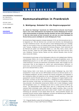 Kommunalwahlen in Frankreich