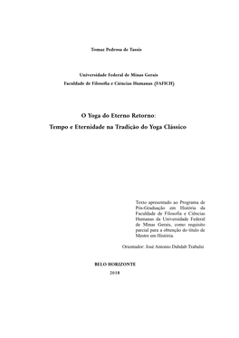 Tempo E Eternidade Na Tradição Do Yoga Clássico