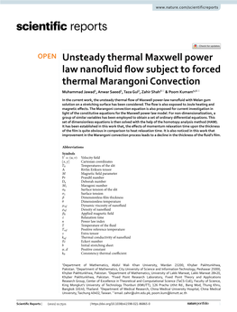 Unsteady Thermal Maxwell Power Law Nanofluid Flow Subject to Forced