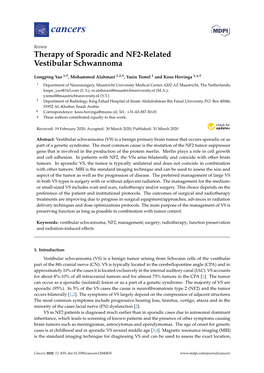 Therapy of Sporadic and NF2-Related Vestibular Schwannoma