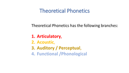 The Possible Patterns of Sounds Are Often Called Their Distribution