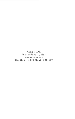 The FLORIDA HISTORICAL QUARTERLY