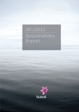 Sustainability Report ANNUAL REPORT /2012 Sustainability Report