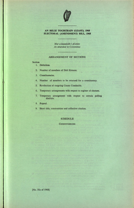 ELECTORAL (AMENDMENT) BILL, 1968 BILL Entitled