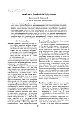 Novelties in Bunchosia (Malpighiaceae)