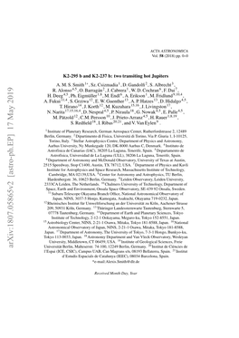 K2-295 B and K2-237 B: Two Transiting Hot Jupiters