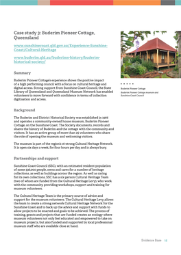 Case Study 3: Buderim Pioneer Cottage, Queensland