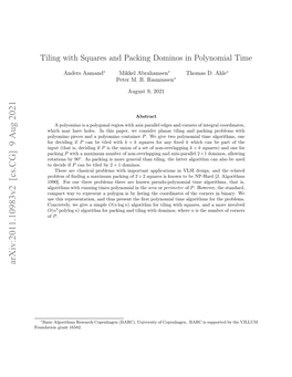 Tiling with Squares and Packing Dominos in Polynomial Time