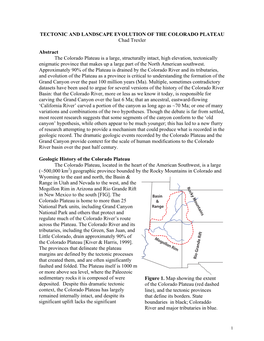 TECTONIC and LANDSCAPE EVOLUTION of the COLORADO PLATEAU Chad Trexler