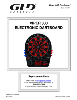 Viper 800 Electronic Dartboard