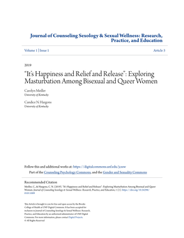 “It's Happiness and Relief and Release”: Exploring Masturbation Among Bisexual and Queer Women