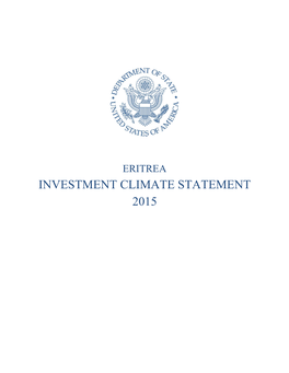 Investment Climate Statement 2015