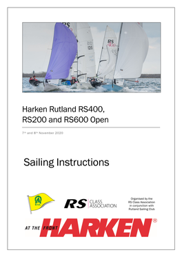 Sailing Instructions