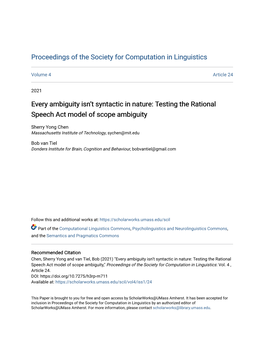 Testing the Rational Speech Act Model of Scope Ambiguity