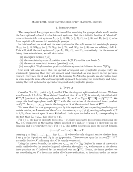 Math 249B. Root Systems for Split Classical Groups