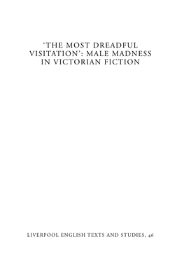 Male Madness in Victorian Fiction