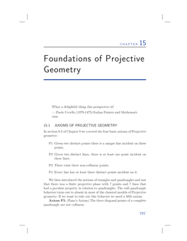 Foundations of Projective Geometry